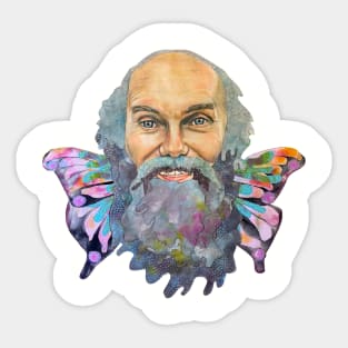 Ram Dass with Butterfly Wings Sticker